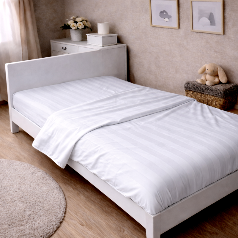 Комплект постельного белья Сатин JUNIOR Satin Jacquard "Royal Pearl" - 5