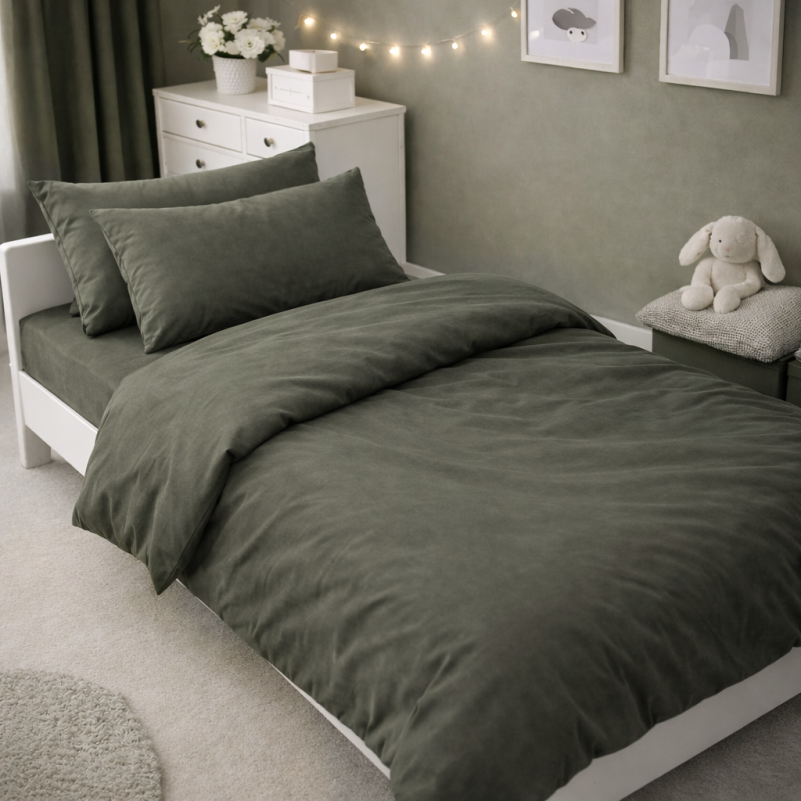 Комплект постельного белья Ranforce Elite JUNIOR 16-7000 Green Grey