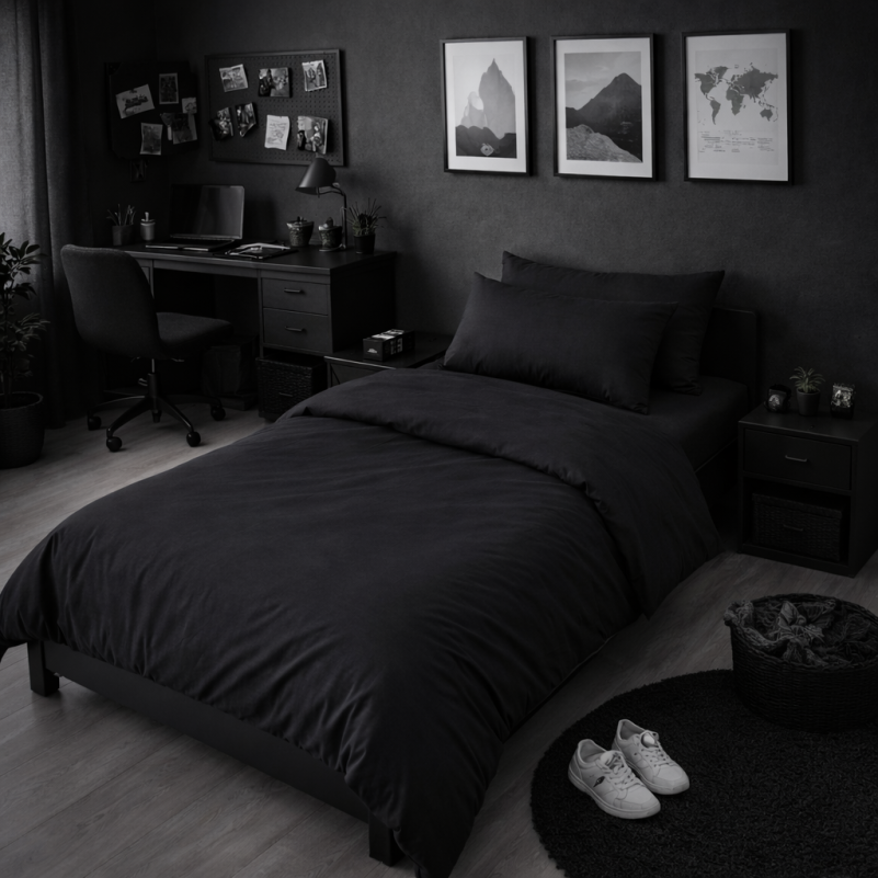 Комплект постельного белья Ranforce Elite TEENAGER 16-9000 Black Stone