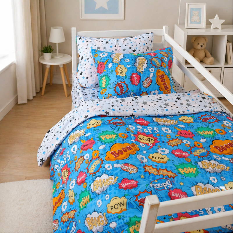 Комплект постельного белья  Бязь JUNIOR 17-0511 Bombs