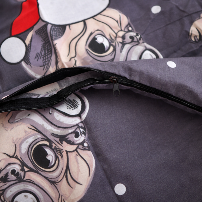 Комплект постельного белья Ranforce Elite JUNIOR 17-0598 New Year's pug - 10