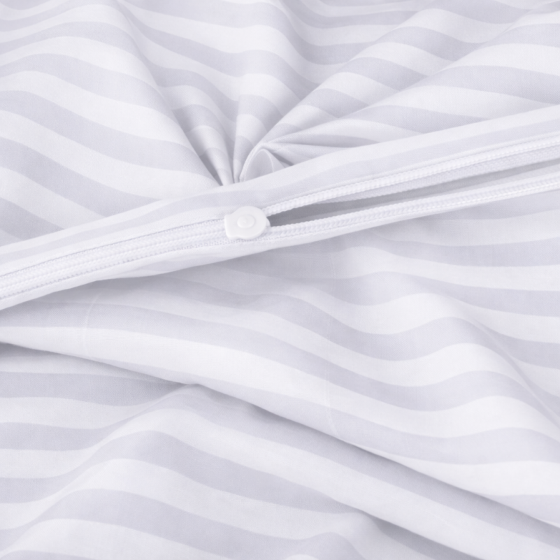 Комплект постельного белья  Бязь JUNIOR 17-0600 Stripe White Gray - 8