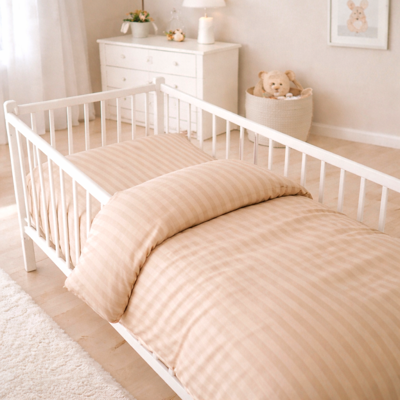 Комплект постельного белья  Бязь JUNIOR 17-0602 Stripe Creamy - 4