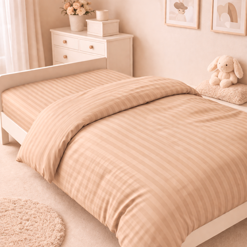 Комплект постельного белья Ranforce Elite JUNIOR 17-0602 Stripe Creamy - 6