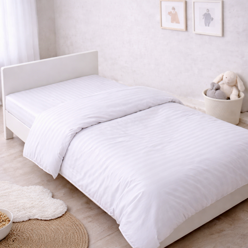 Комплект постельного белья  Бязь JUNIOR 17-0605 Stripe White - 6