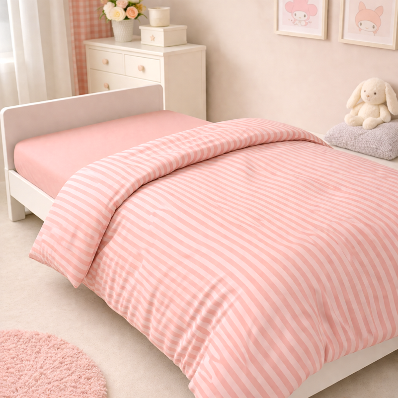 Комплект постельного белья  Бязь JUNIOR 17-0607 Stripe Pink - 6