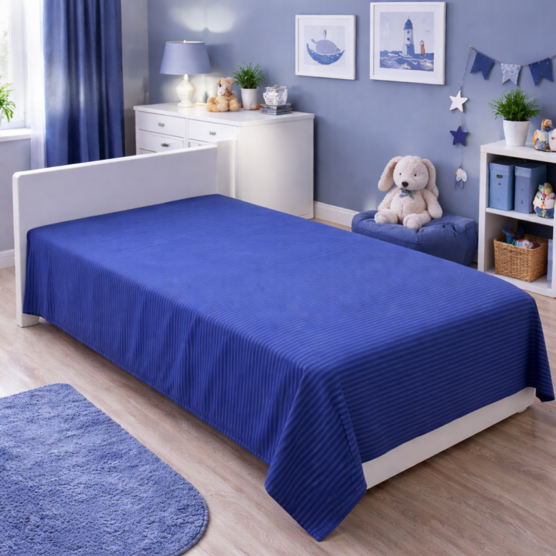 Комплект постельного белья  Бязь JUNIOR 17-0609 Stripe Blue - 5