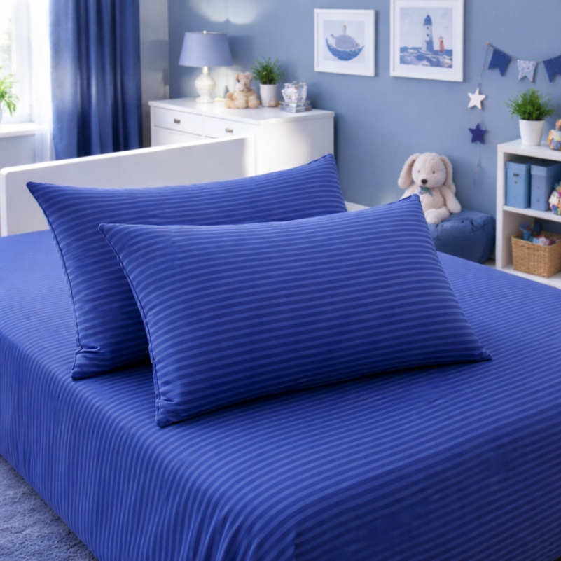 Комплект постельного белья  Бязь JUNIOR 17-0609 Stripe Blue - 4