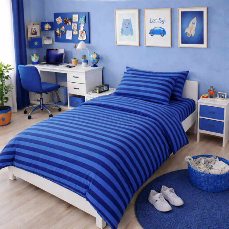 Комплект постельного белья Бязь TEENAGER 17-0609 Stripe Blue
