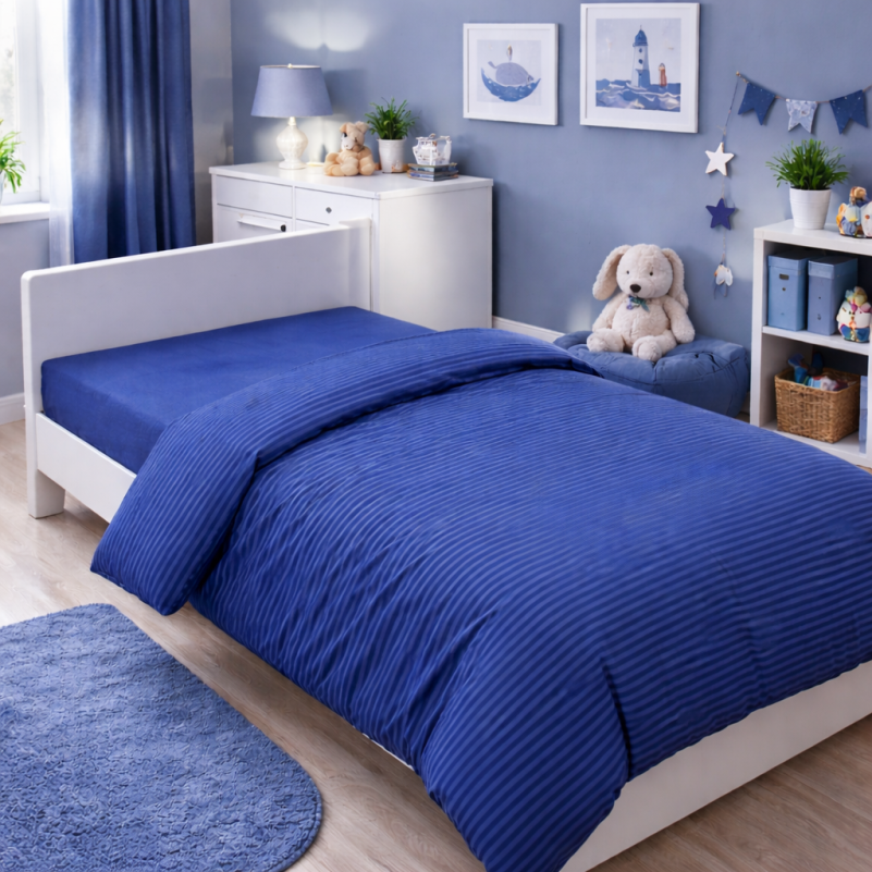 Комплект постельного белья  Бязь JUNIOR 17-0609 Stripe Blue - 6