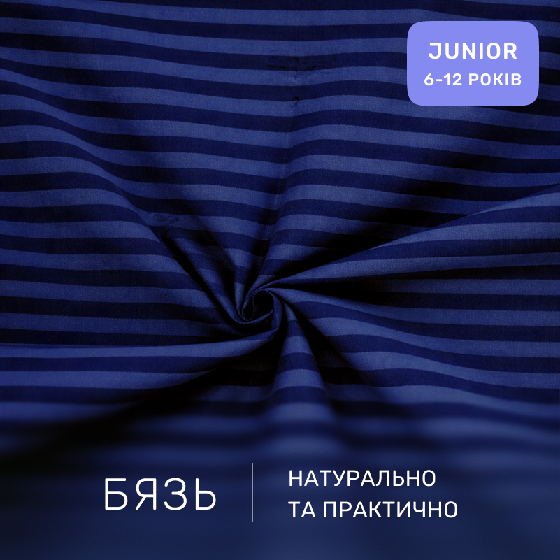 Комплект постельного белья  Бязь JUNIOR 17-0609 Stripe Blue - 1