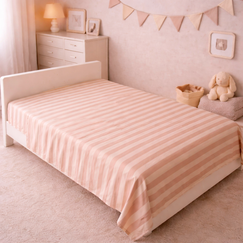 Комплект постельного белья  Бязь JUNIOR 17-0610 Stripe Light Brown - 5