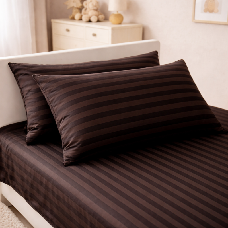 Комплект постельного белья  Бязь JUNIOR 17-0617 Stripe Brown - 4