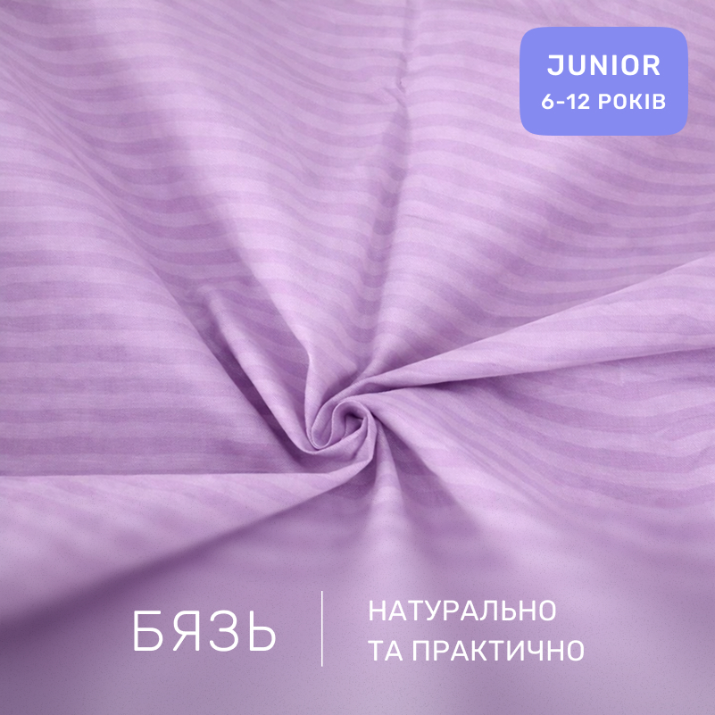 Комплект постельного белья  Бязь JUNIOR 17-0618 Stripe Purple - 1