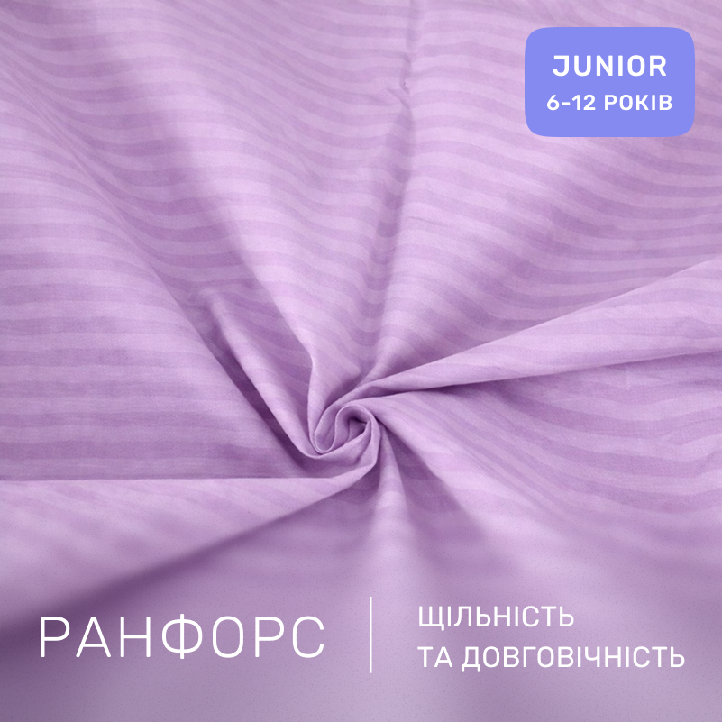 Комплект постельного белья Ranforce Elite JUNIOR 17-0618 Stripe Purple - 1