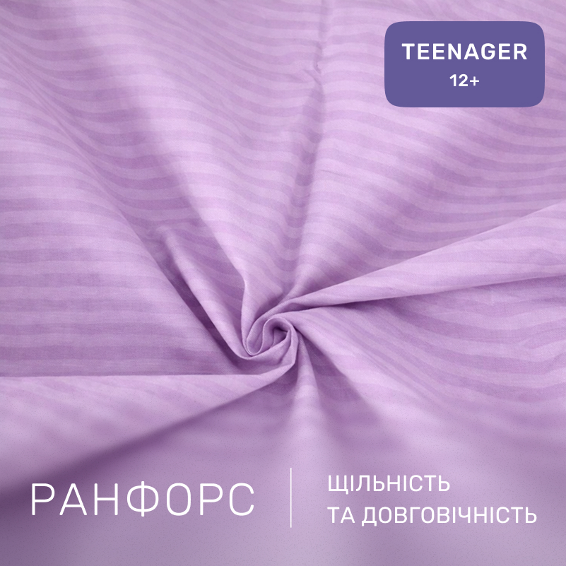 Комплект постельного белья Ranforce Elite TEENAGER 17-0618 Stripe Purple - 1
