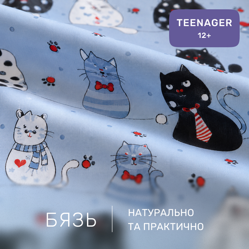 Комплект постельного белья Бязь TEENAGER 17-0671 With Love, Cats - 1