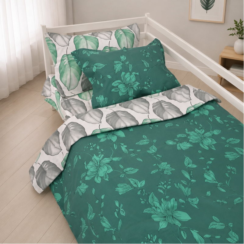 Комплект постельного белья Бязь TEENAGER 17-0718 Emerald Foliage