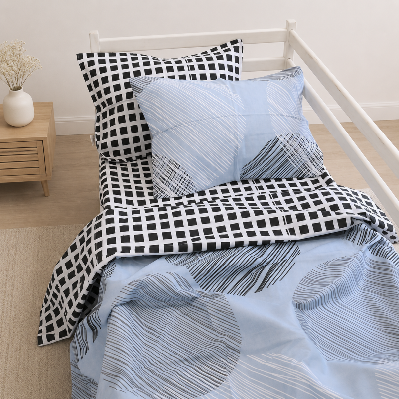 Комплект постельного белья Бязь TEENAGER 17-0748 Circles in Checks