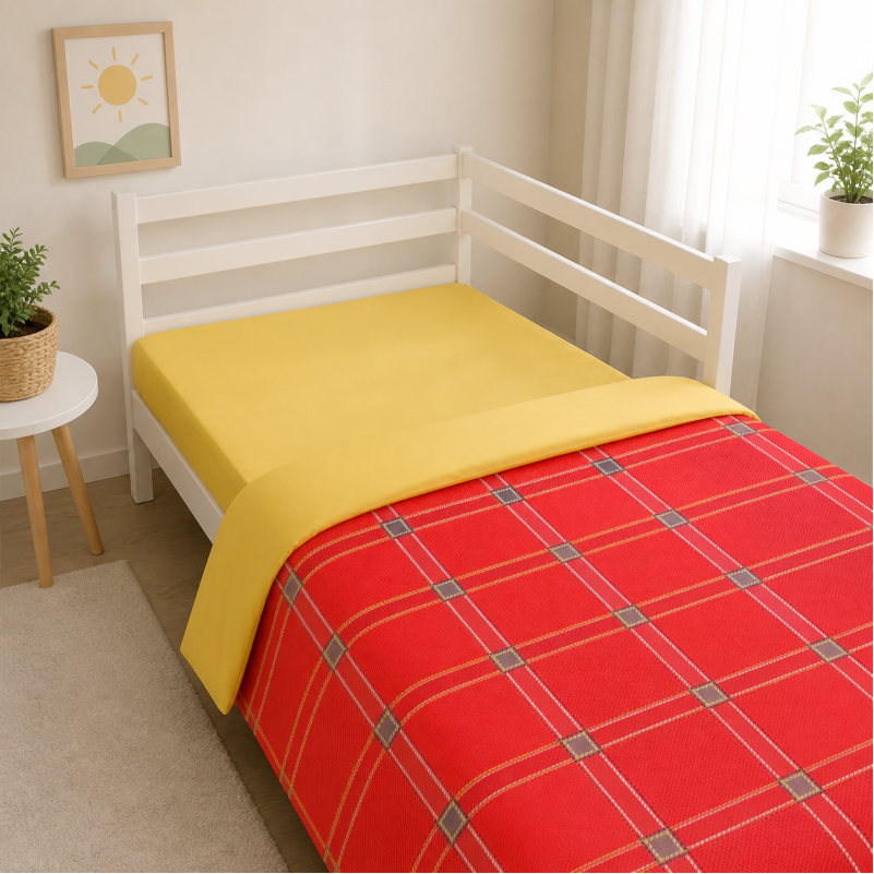 Комплект постельного белья Бязь TEENAGER 17-0765 Checkered red - 4