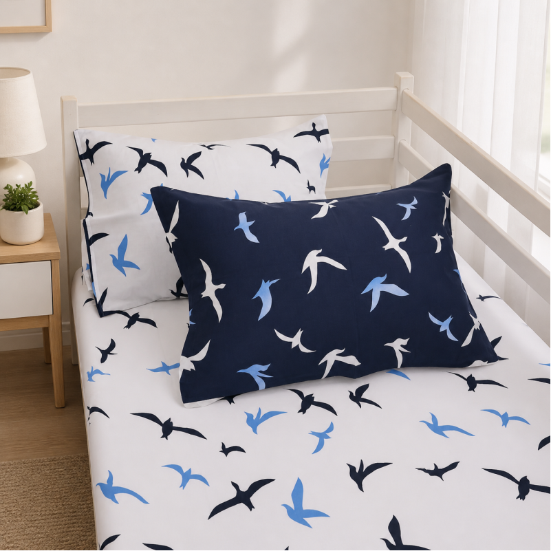 Комплект постельного белья Бязь TEENAGER 17-0825 Flying birds blue - 4