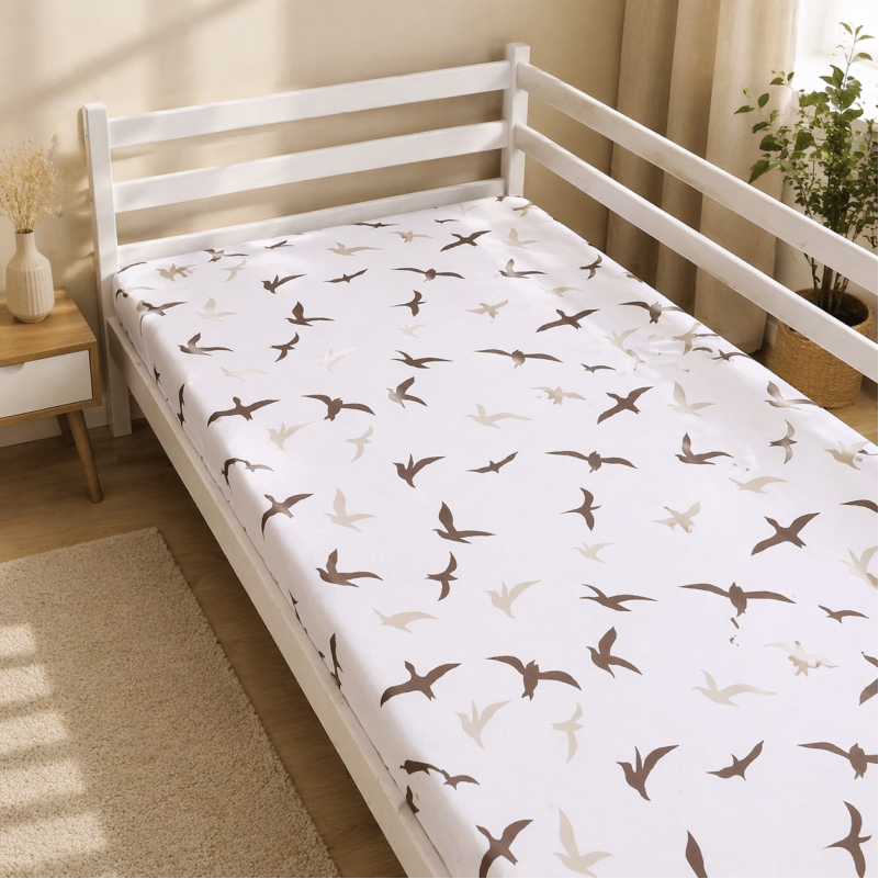 Комплект постельного белья Ranforce Elite JUNIOR 17-0826 Flying birds brown - 5