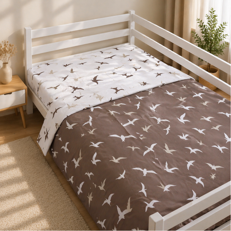 Комплект постельного белья Ranforce Elite JUNIOR 17-0826 Flying birds brown - 7