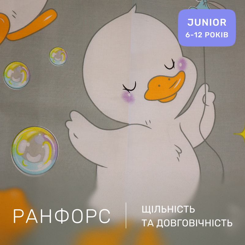 Комплект постельного белья Ranforce Elite JUNIOR 17-0896 Baby Ducks Gray - 1