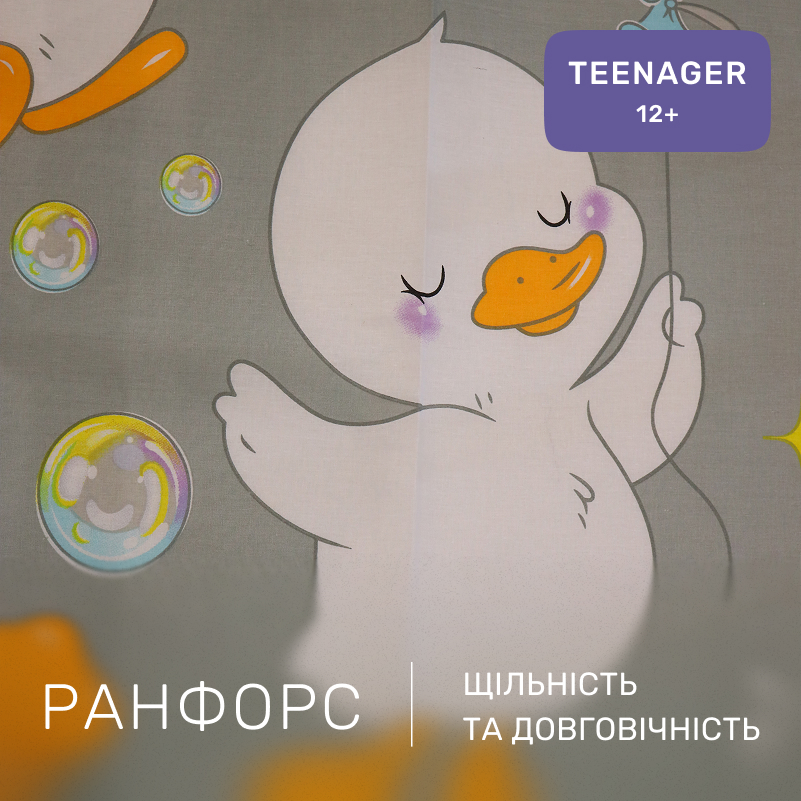 Комплект постельного белья Ranforce Elite TEENAGER 17-0896 Baby Ducks Gray - 1