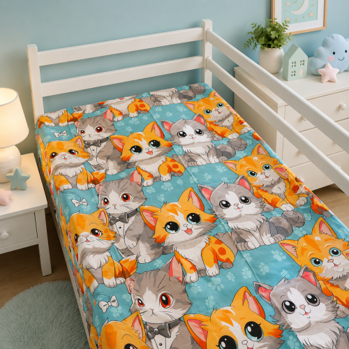 Простынь Бязь 17-0969 Dapper Cats