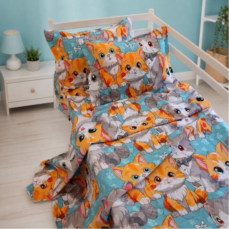 Комплект постельного белья Ranforce Elite JUNIOR 17-0969 Dapper Cats