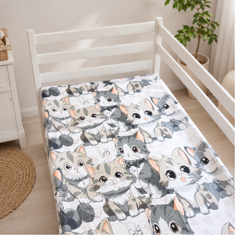Простынь Ranforce Elite 17-0970 Cuddle Cats