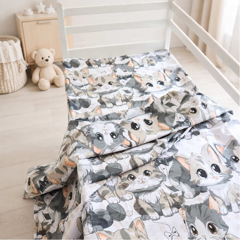 Простынь Бязь 17-0970 Cuddle Cats - 2
