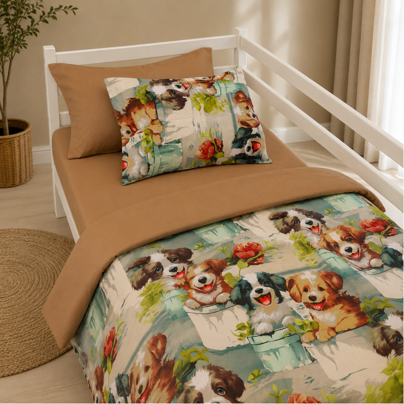 Наволочка Бязь 17-0982 Puppy Garden - 3