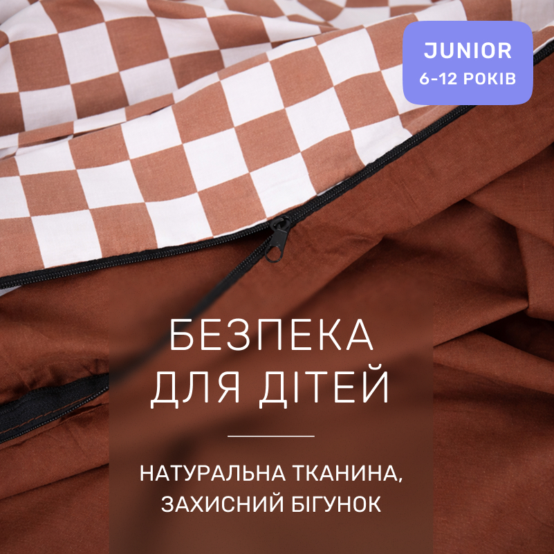 Комплект постельного белья Сатин JUNIOR 22-1369 Classic Checkers - 2