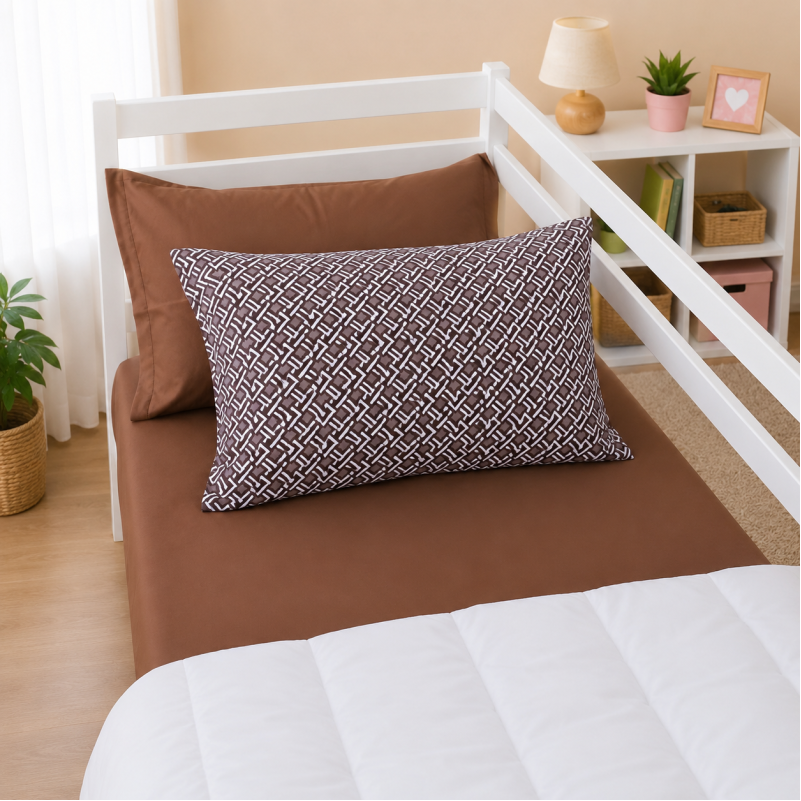 Комплект постільної білизни Сатин TEENAGER 22-1385 Brown Geometry Фото - 6