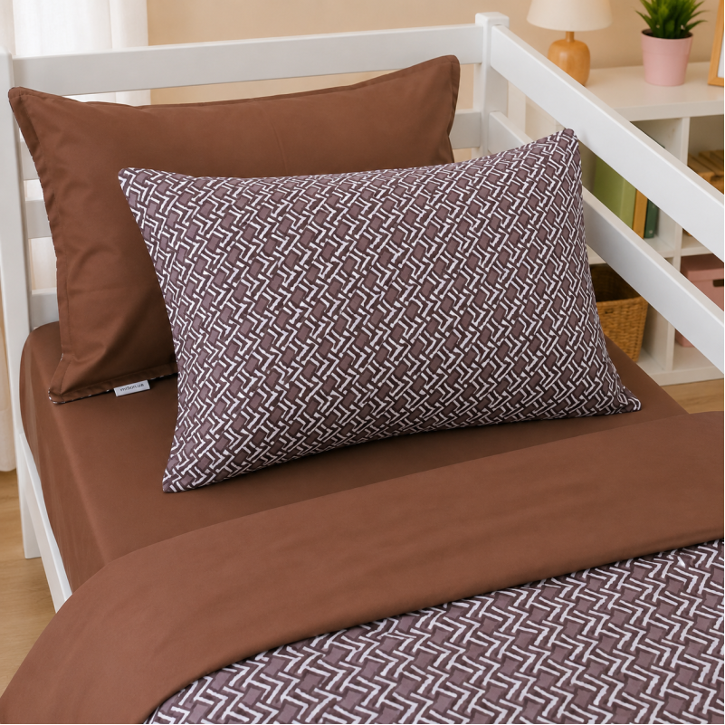 Комплект постільної білизни Сатин TEENAGER 22-1385 Brown Geometry - 4