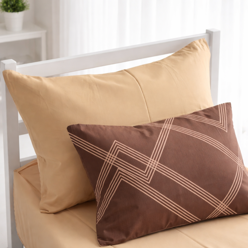 Комплект постельного белья Сатин JUNIOR 22-1413 Brown Geometry - 5