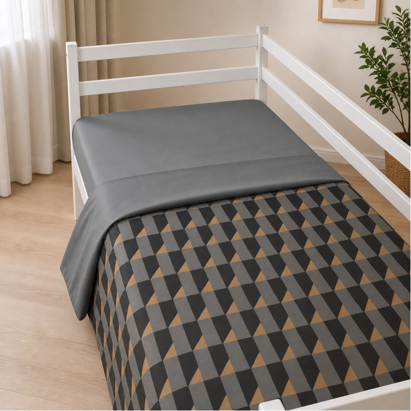 Комплект постельного белья Сатин TEENAGER 22-1441 Dark Cube Pattern Фото - 8