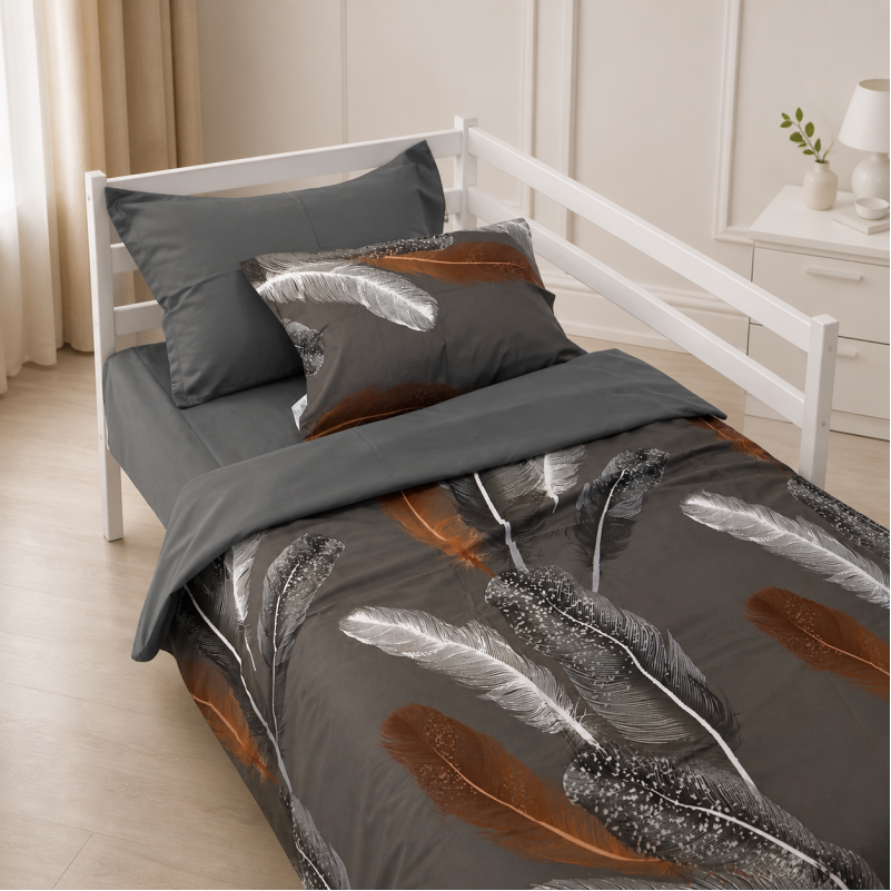 Комплект постельного белья Сатин TEENAGER 22-1453 Silk Feather gray