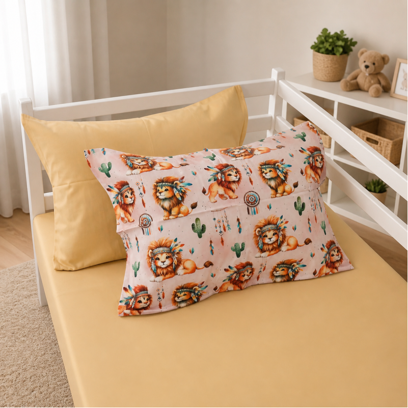 Комплект постельного белья Сатин JUNIOR 22-1474 Boho Little Lion - 4