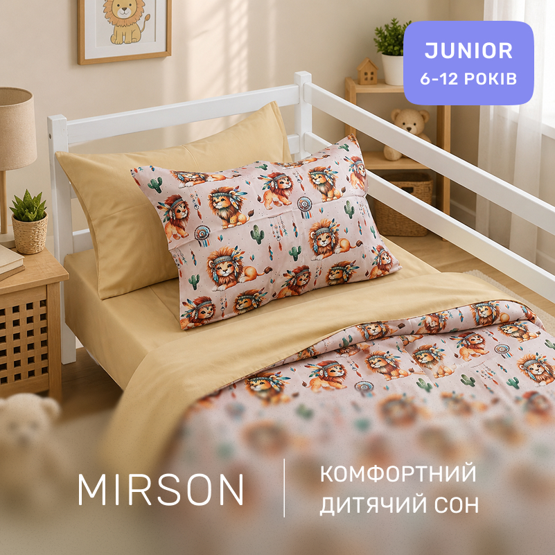 Комплект постельного белья Сатин JUNIOR 22-1474 Boho Little Lion - 3