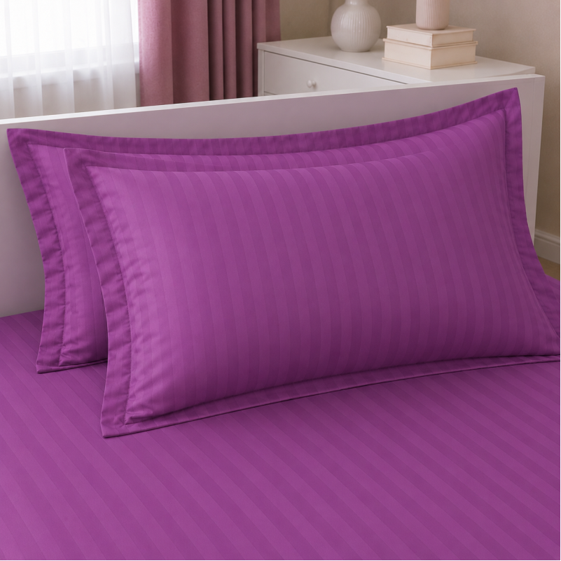 Комплект постельного белья Сатин TEENAGER Satin Stripe 30-0009 Purple Фото - 6