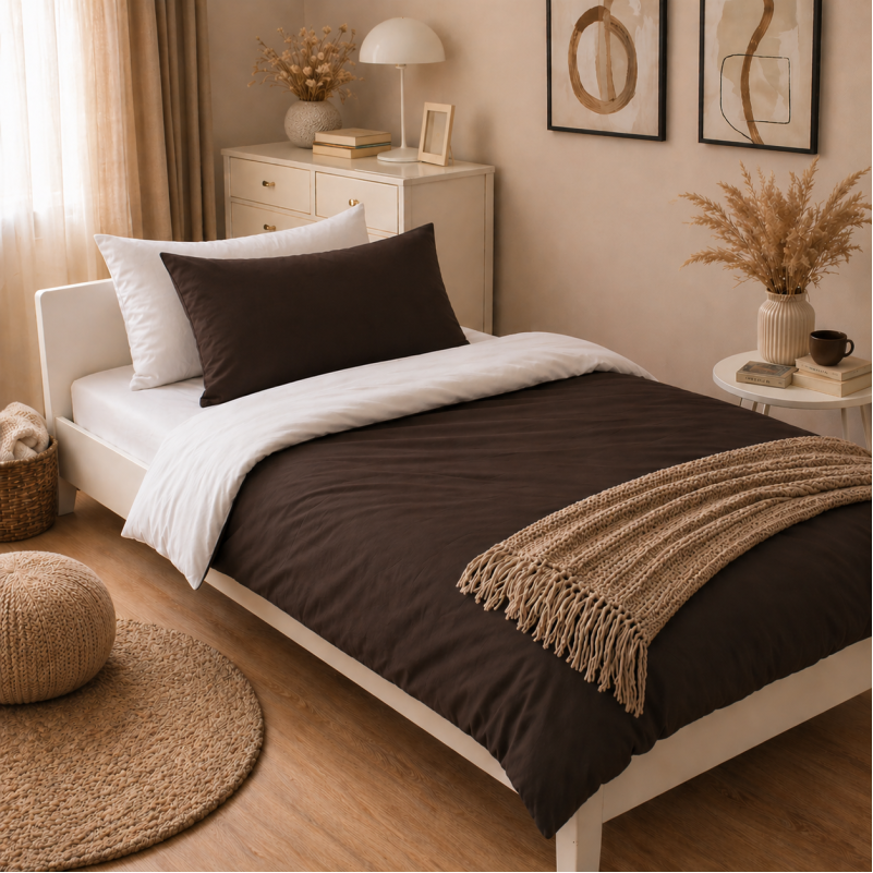 Комплект постельного белья Бязь JUNIOR Mocco(11-2107+19-1217)