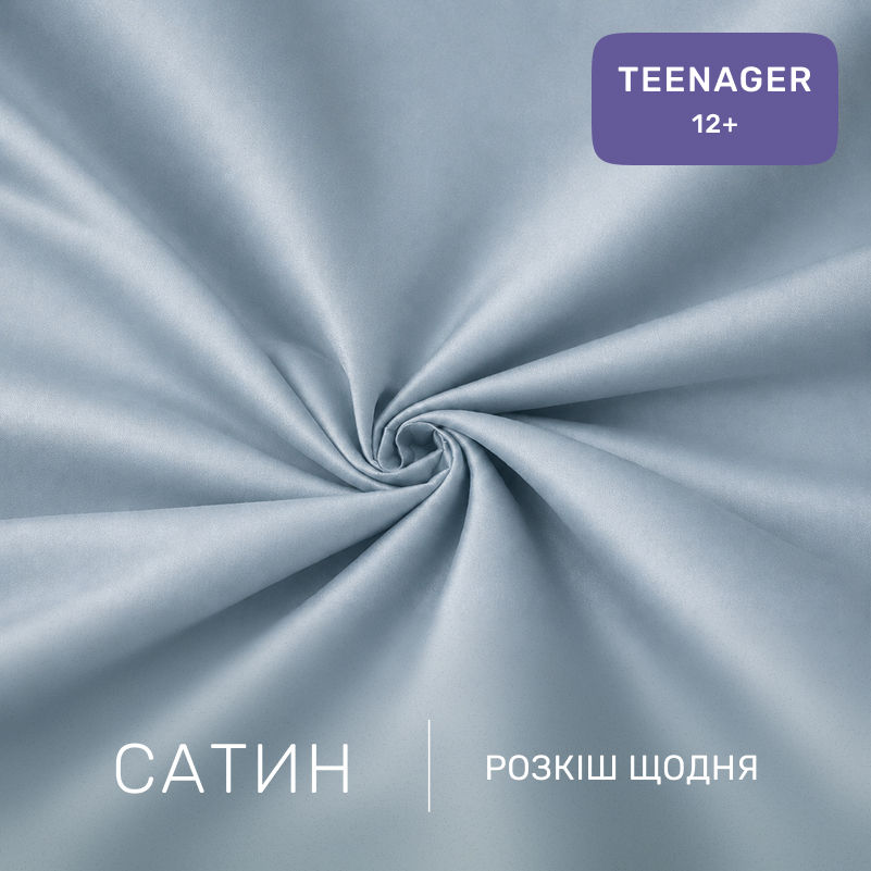 Комплект постельного белья Сатин TEENAGER Satin Light Pro 10-019 Gray-blue - 1