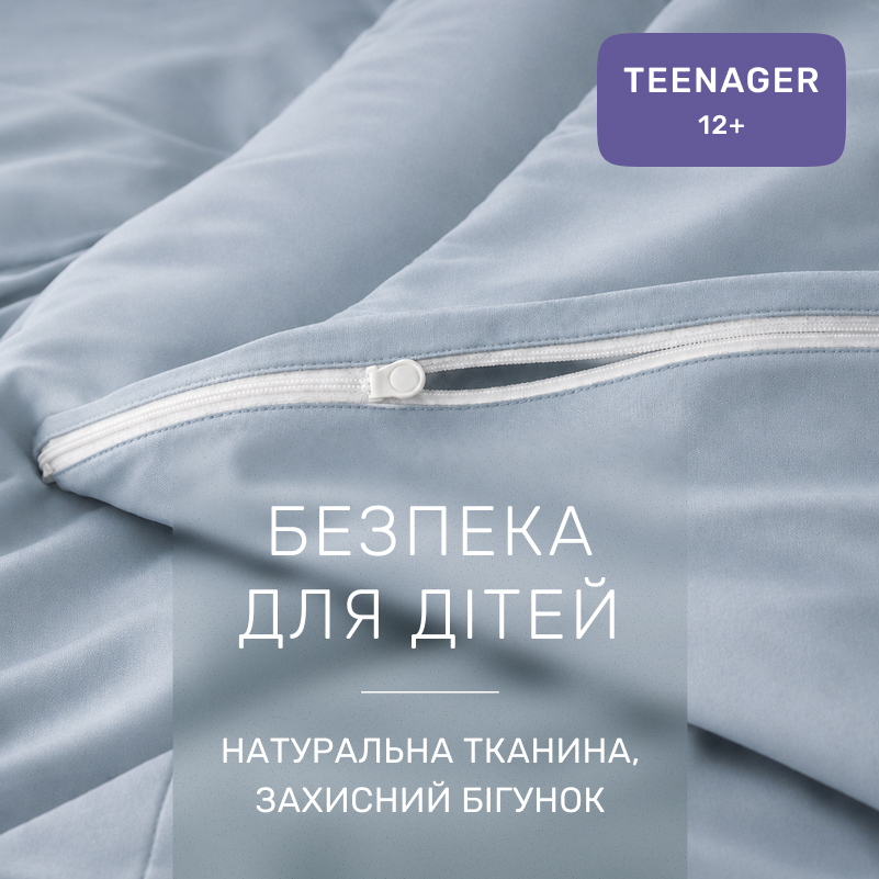 Комплект постельного белья Сатин TEENAGER Satin Light Pro 10-019 Gray-blue - 2