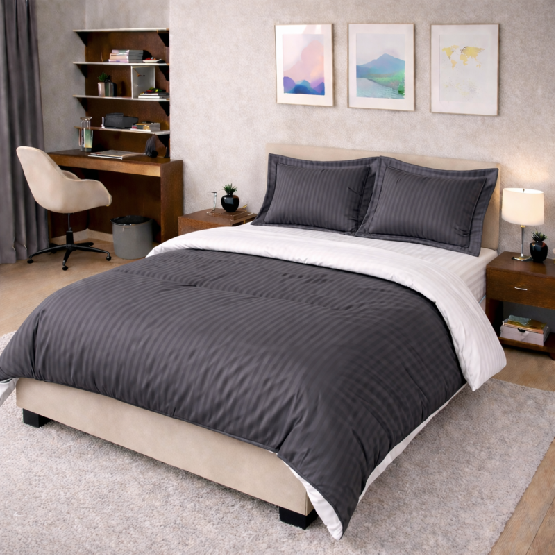 Комплект постельного белья Сатин TEENAGER Satin Stripe 30-0012 + 30-0001 Vevina