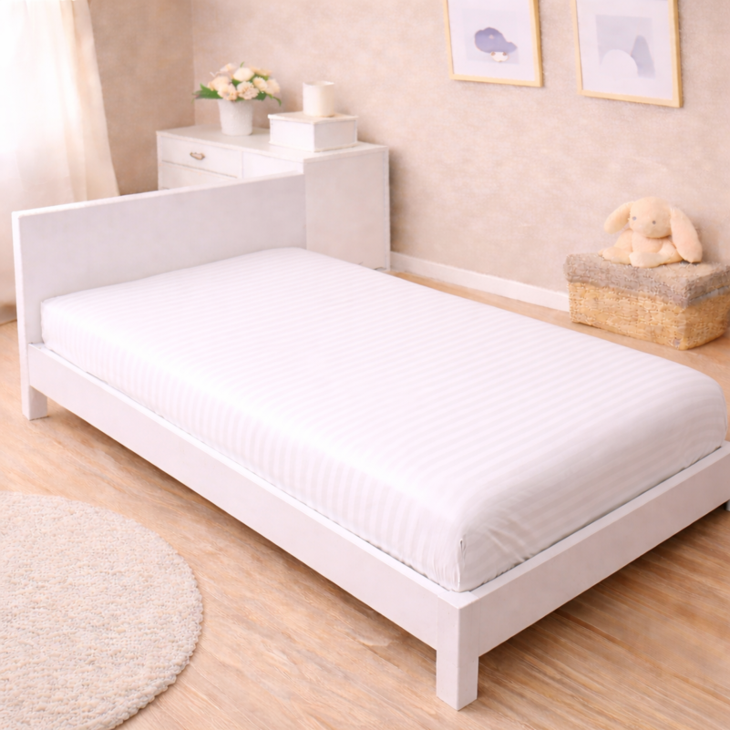 Комплект постельного белья Сатин JUNIOR Satin Stripe 30-0018 + 30-0001 Feinarina - 5