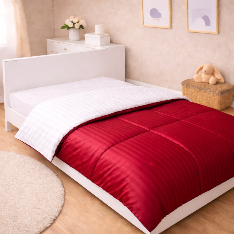 Комплект постельного белья Сатин JUNIOR Satin Stripe 30-0018 + 30-0001 Feinarina - 6