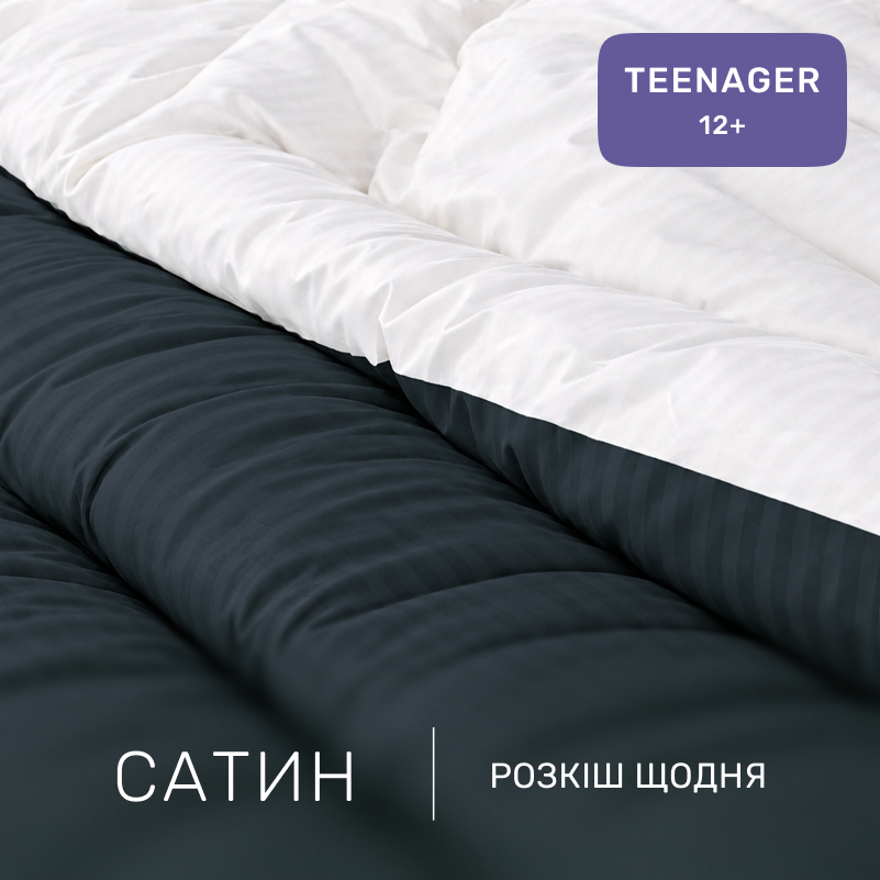 Комплект постільної білизни Сатин TEENAGER Satin Stripe 30-0021 + 30-0001 Atanelly - 1